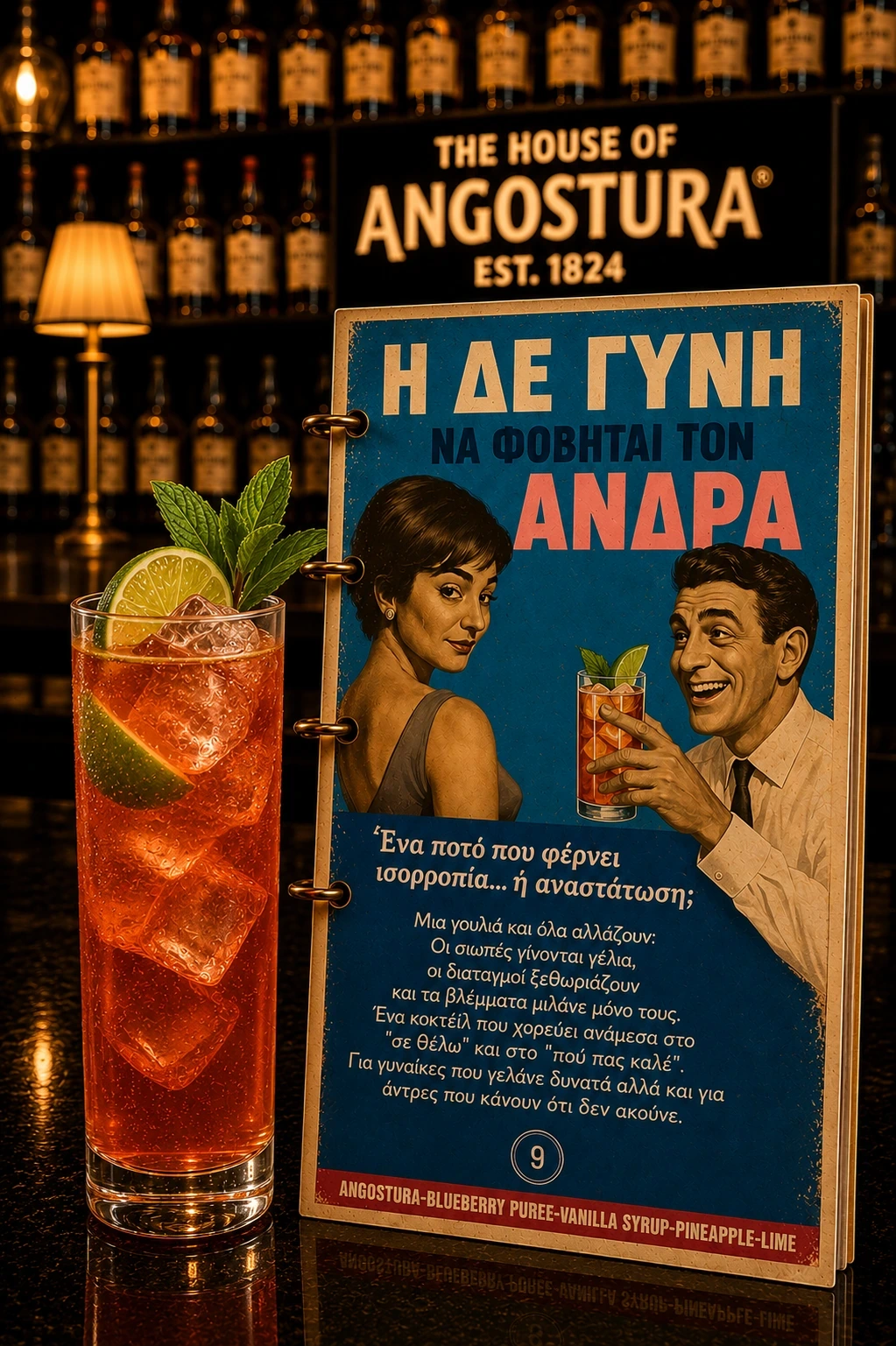 Η δε Γυνή να Φοβήται τον Άνδρα — το αυθεντικό γραφιστικό του cocktail