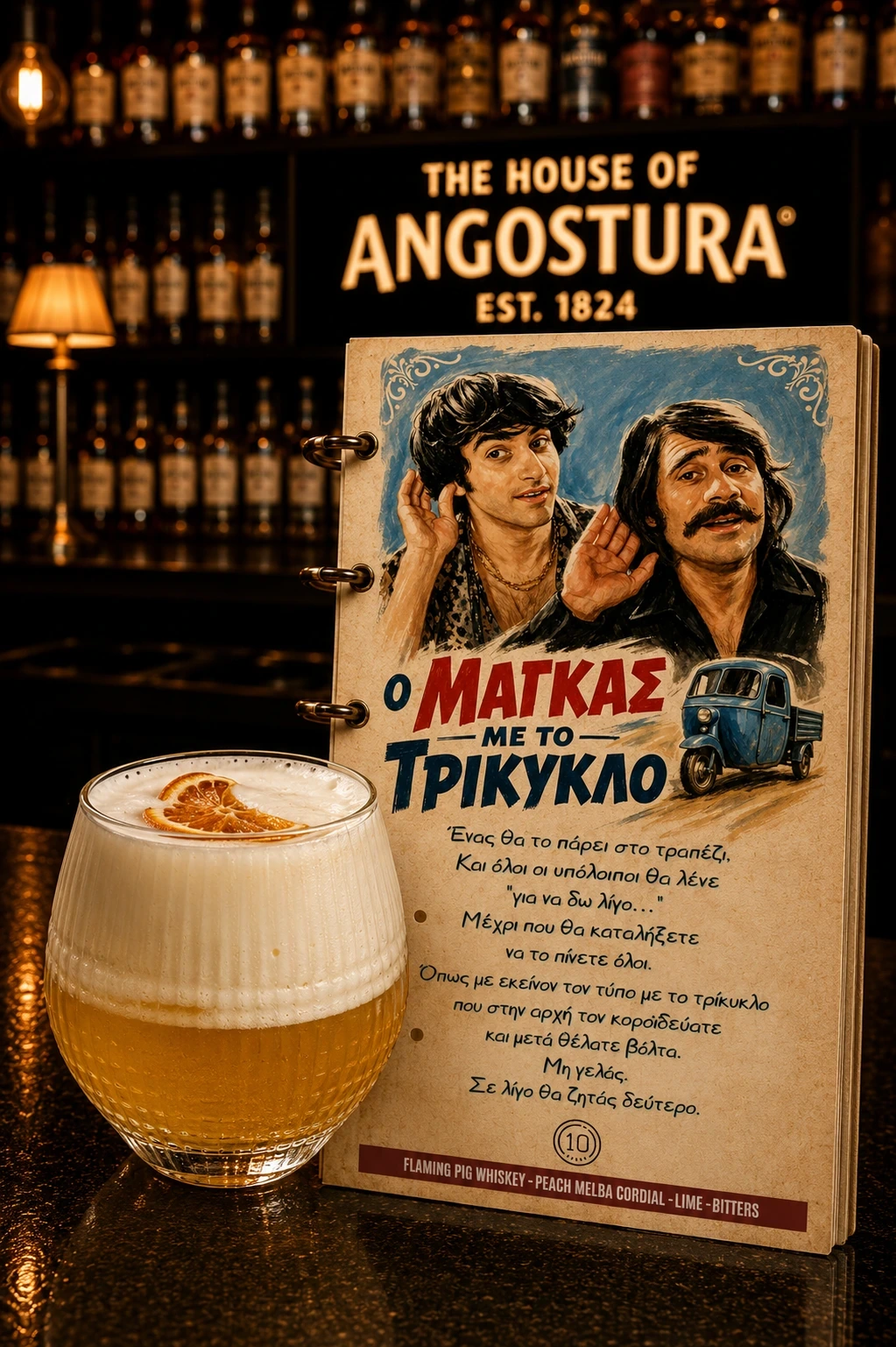 Ο Μάγκας με το Τρίκυκλο — το αυθεντικό γραφιστικό του cocktail