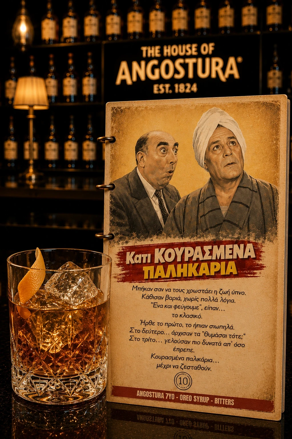 Κάτι Κουρασμένα Παλικάρια — το αυθεντικό γραφιστικό του cocktail
